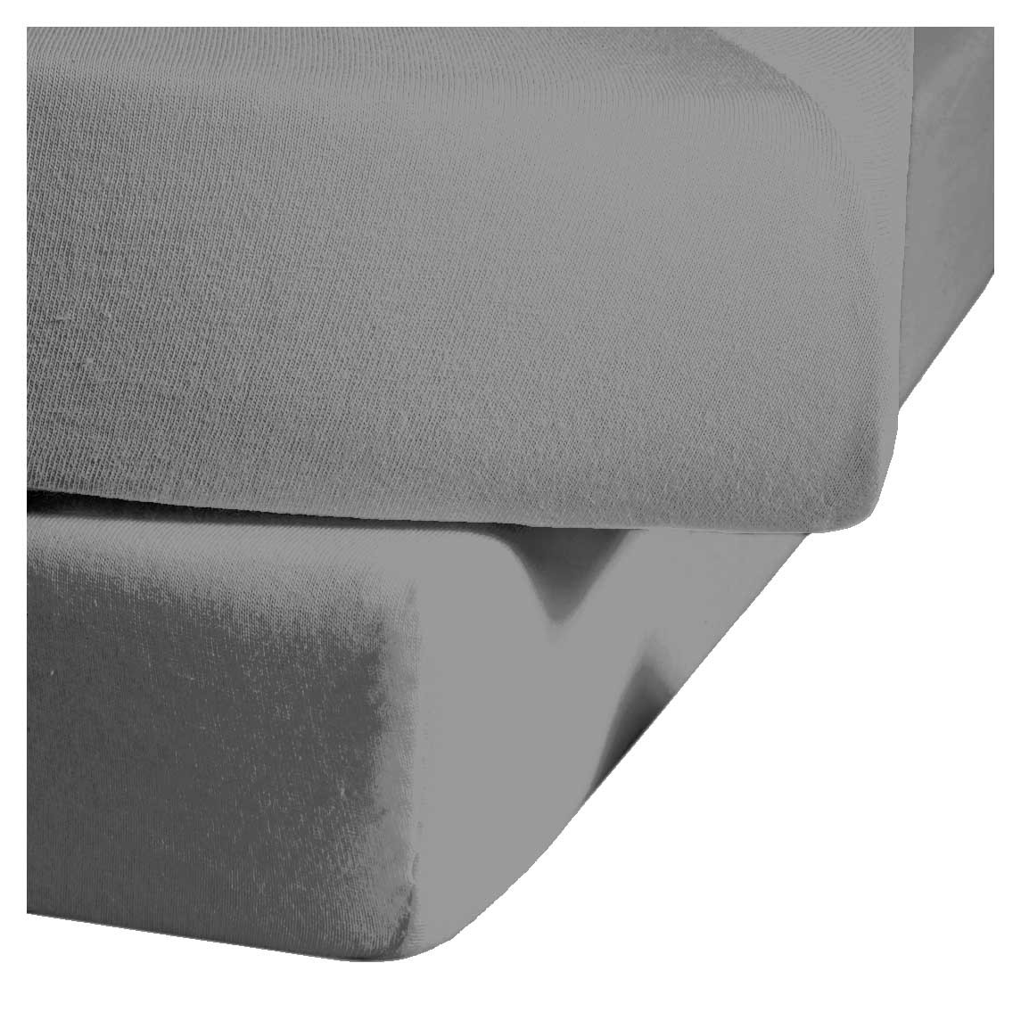 Fleuresse Colours steingrau 140x200 cm, Mako-Satin-Spannlaken