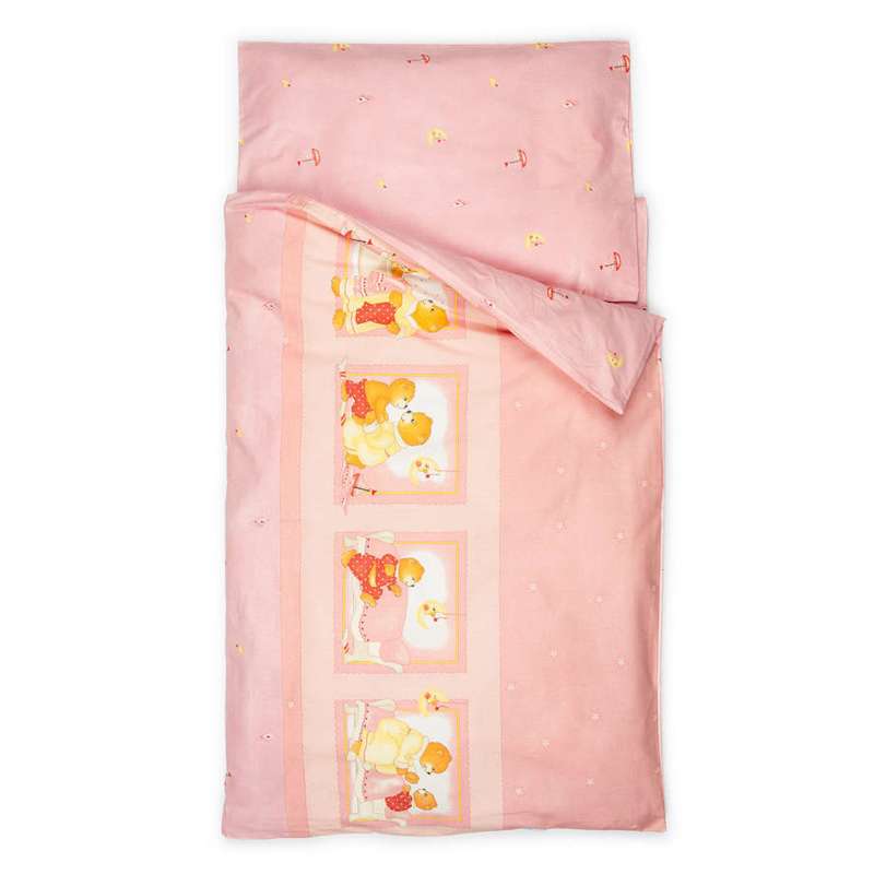 Kindertraum Kinderbettwäsche Bärengeschichte, Größe 100x135 + 40x60 cm, rosa