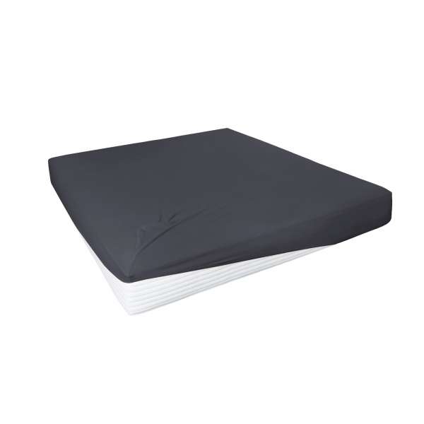 Hahn Haustextilien Elasthan-Feinjersey-Spannlaken Royal 90-120x200-220 cm anthrazit