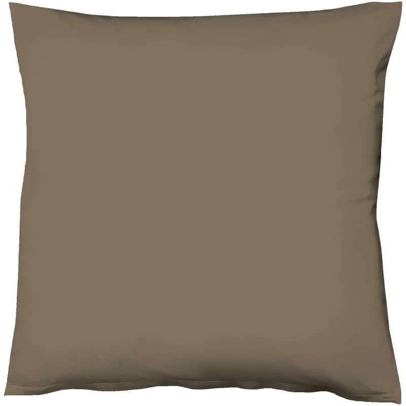 Fleuresse Mako-Satin-Kissenbezug uni colours, 8031 Farbe espresso Größe 35x40 cm