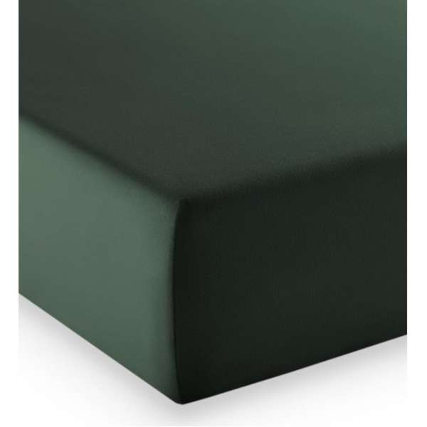 Fleuresse Mako-Jersey-Spannlaken comfort Farbe jagdgrün 7060 Größe 150x200 cm