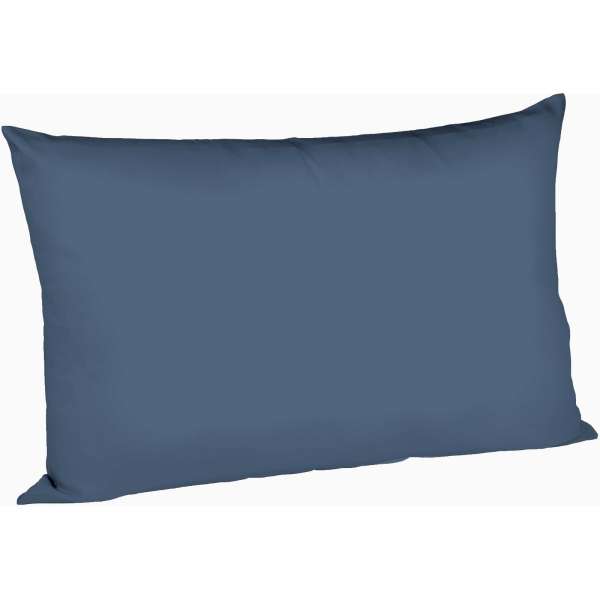 Fleuresse Mako-Satin-Kissenbezug uni colours, Farbe 6073 denim, Größe 50x70 cm
