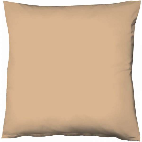 Fleuresse Mako-Satin-Kissenbezug uni colours 4033 sand Größe 80x80 cm