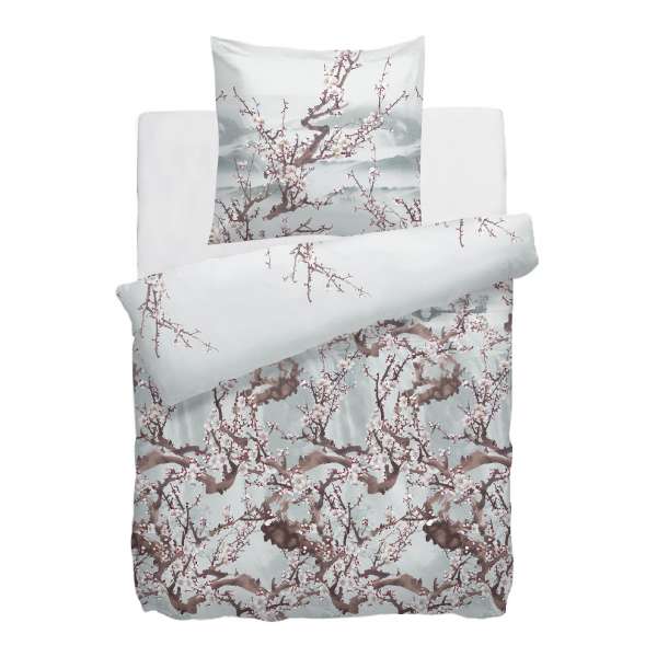 HnL Pure Cotton Bettwäsche Zeno 135x200 cm chalk blue