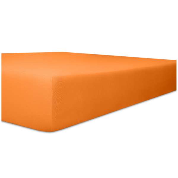 Kneer Flausch-Frottee Spannbetttuch für Matratzen bis 22 cm Höhe Qualität 10 Farbe orange