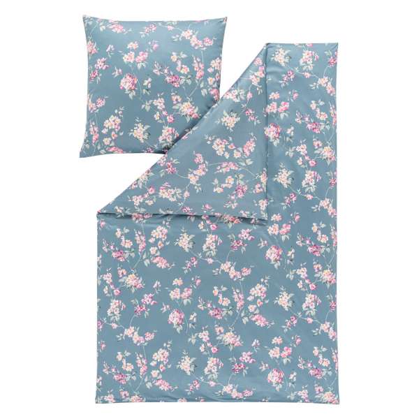 Estella Mako-Interlock-Jersey-Bettwäsche Midori Größe 135x200/80x80 cm 2-teilig, taube