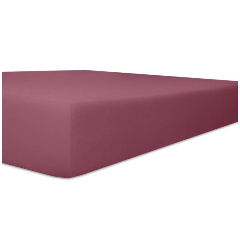 Kneer Easy Stretch Spannbetttuch für Matratzen bis 30 cm Höhe Qualität 25 Farbe brombeer
