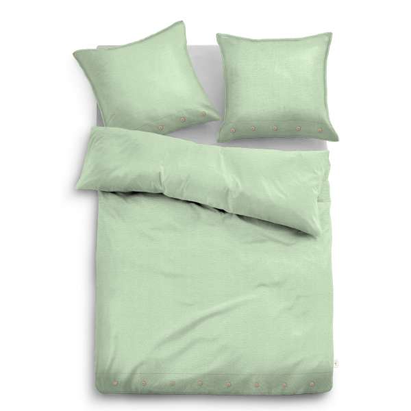 Tom Tailor GOTS Leinen Bettwäsche, Größe 135x200/40x40/80x80 cm, 3 teilig, wintergreen