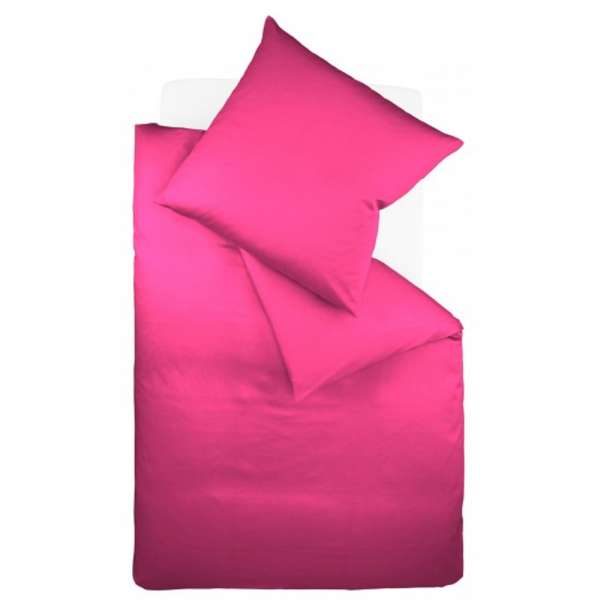 Fleuresse Mako-Satin-Bettwäsche colours cassis Größe 135x200 cm