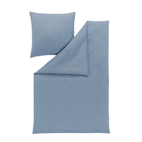 Estella Mako-Interlock-Jersey-Bettwäsche Takoma Größe 135x200/80x80 cm, taube