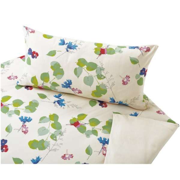Cotonea Bio-Satin-Bettwäsche Flora mit 40x80 cm Kissenbezug