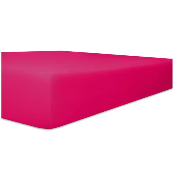 Kneer Easy Stretch Spannbetttuch für Matratzen bis 30 cm Höhe Qualität 25 Farbe fuchsia