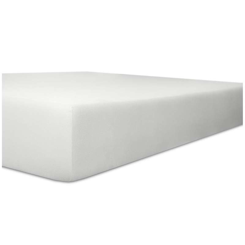 Kneer Flausch-Frottee Spannbetttuch für Matratzen bis 22 cm Höhe Qualität 10 Farbe weiß