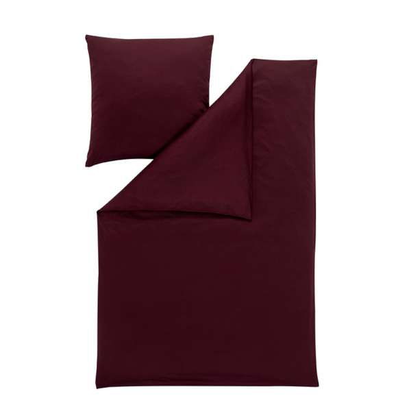 Estella Mako-Interlock-Jersey-Bettwäsche Takoma Größe 155x220/80x80 cm, bordeaux