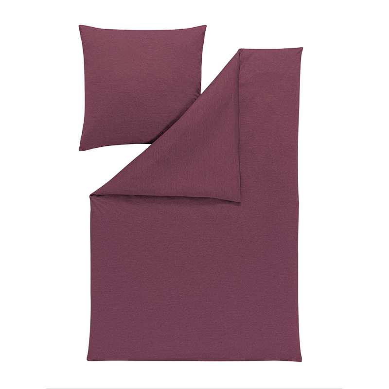 Estella Mako-Interlock-Jersey-Bettwäsche Takoma Größe 135x200+80x80 cm, mauve