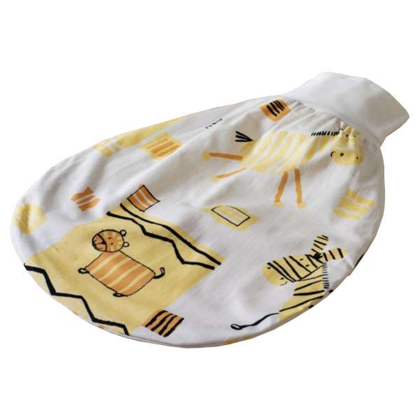 Cotonea Bio-Baumwolle Strampelsack mit Flanellfutter Design Afrika Gelb