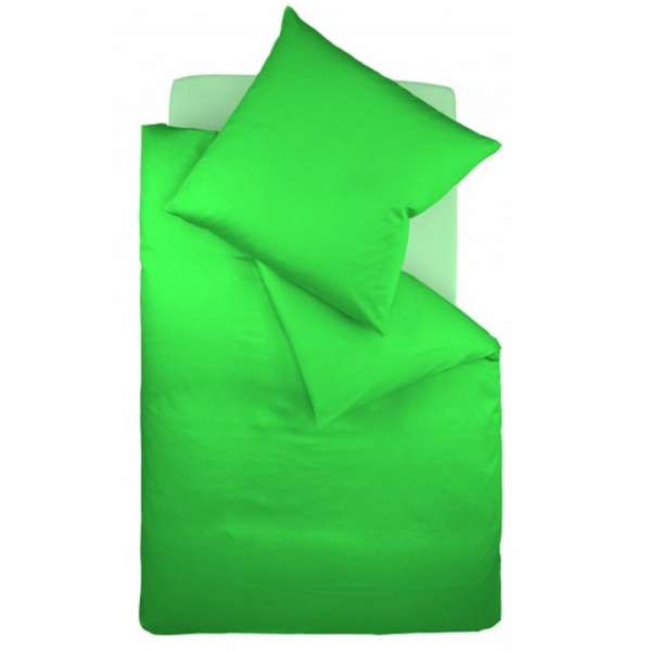 Fleuresse Mako-Satin-Bettwäsche colours grasgrün 7048 Größe 135x200 cm
