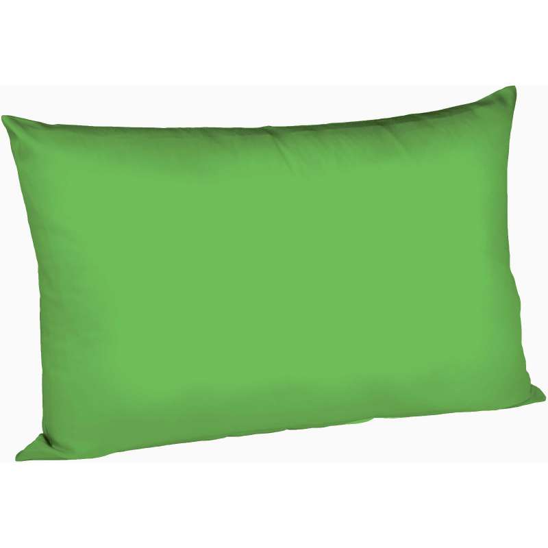 Fleuresse Mako-Satin-Kissenbezug uni colour, Farbe 7048 grasgrün, Größe 50x70 cm