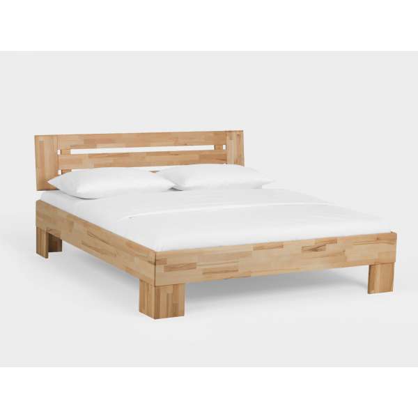 Dico Avantgarde Buche Massivholz Bettrahmen Pia incl. Kopfteil, Kernbuche, Keilgezinkt