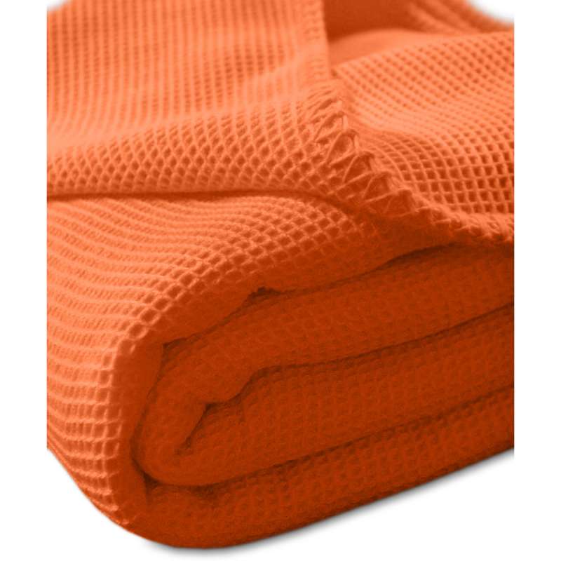 Kneer la Diva Pique Decke Qualität 91 Farbe orange Größe 240x220 cm Kuscheldecke