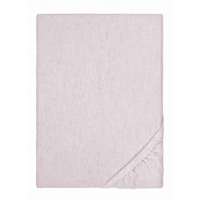 Biberna Biber-Spannbetttuch Melange uni, Größe 1x 90x190 cm - 100x200 cm, rosé