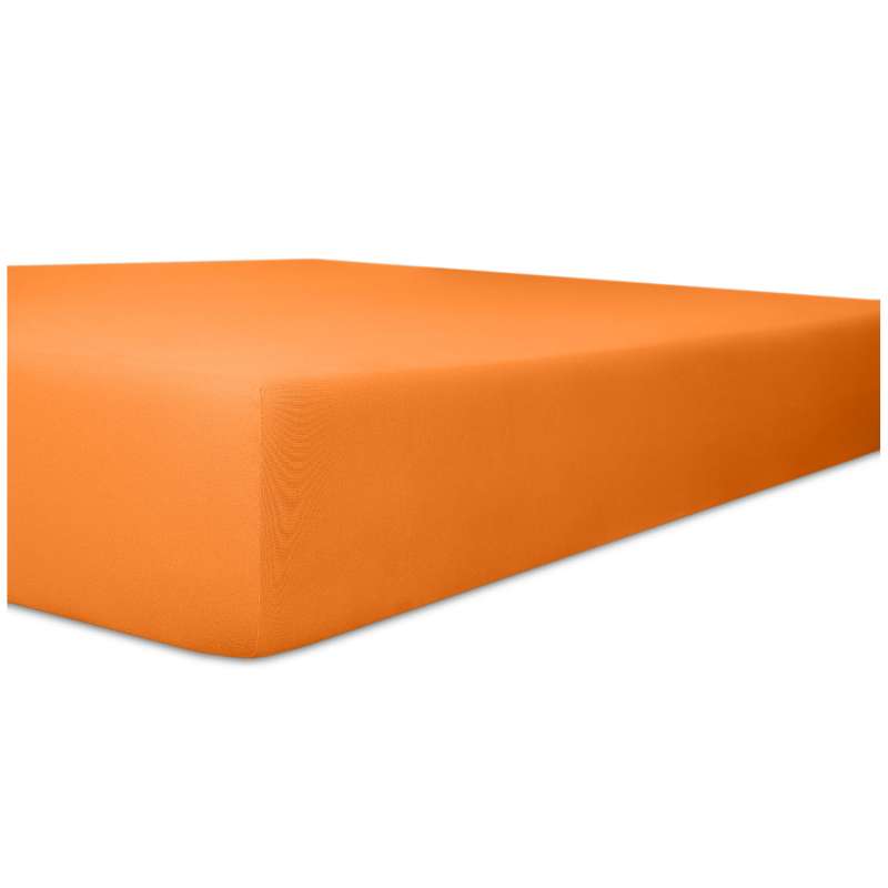 Kneer Flausch-Frottee Spannbetttuch für Matratzen bis 22 cm Höhe Qualität 10 Farbe orange
