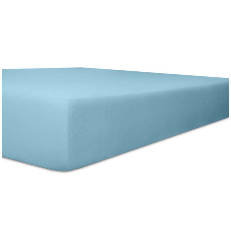 Kneer Superior-Stretch Spannbetttuch 2N1 mit 2 verschiedenen Liegeflächen Qualität 98 Farbe blau
