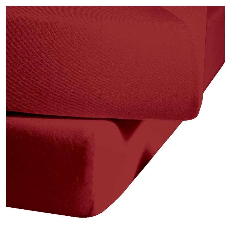 Fleuresse Mako-Satin-Spannlaken colours bordeaux 4580