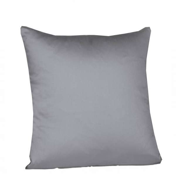 Fleuresse Mako-Satin-Kissenbezug uni colours 9039 steingrau Größe 50x50 cm