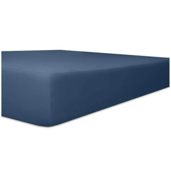 Kneer Flausch-Biber Spannbetttuch für Matratzen bis 22 cm Höhe Qualität 80 Farbe marine