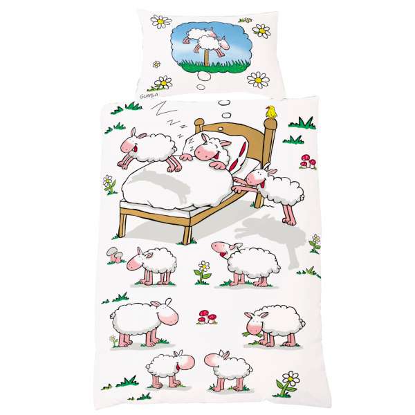 Fleuresse Kids Bettwäsche Einschlaf Schäfchen 100x135 cm