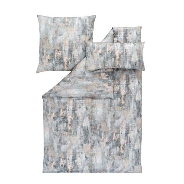 Estella Satin-Bettwäsche Juliano, Größe 135x200/80x80/40x80 cm 3-teilig, silberl
