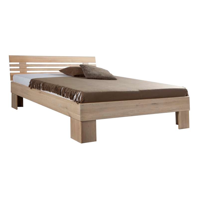 Bed Box Massivholz Bettrahmen Premium Paris Buche Komforthöhe mit Kopfteil