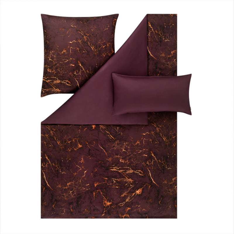 Estella Atelier Mako-Satin Raphael, 135x200 cm+80x80 cm+40x80 cm, vino