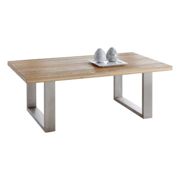DICO Couchtisch CT 055 Massivholz-Edelstahl 110x70 cm