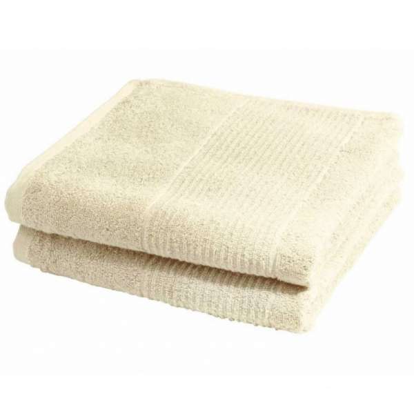 Fleuresse Frottier Handtuch 2-er Set Größe 50x100 cm, Farbe 7 creme