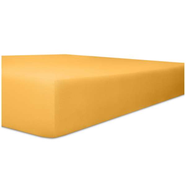 Kneer Exclusiv Stretch Spannbetttuch für hohe Matratzen & Wasserbetten Qualität 93 Farbe gelb