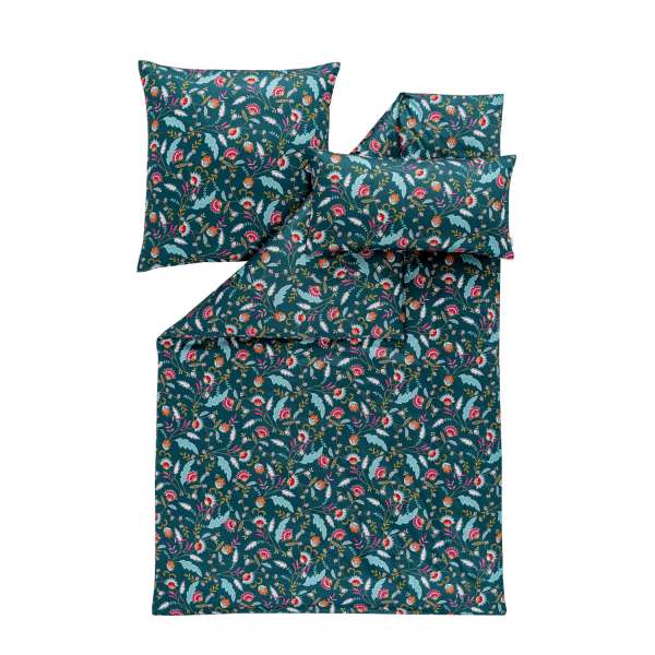 Estella Mako-Satin-Bettwäsche Esmeralda Größe 135x200/80x80/40x80 cm 3-teilig, multicolor
