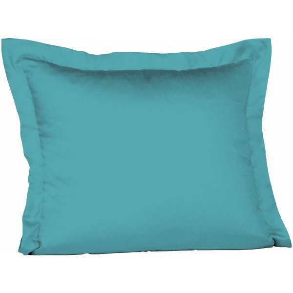 Fleuresse Mako-Satin-Kissenbezug uni colours 6066 petrol Größe 35x40 cm