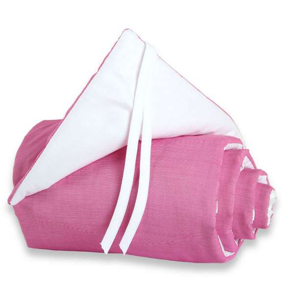 babybay Nestchen Cotton für Maxi, Boxspring und Comfort, pink/weiß