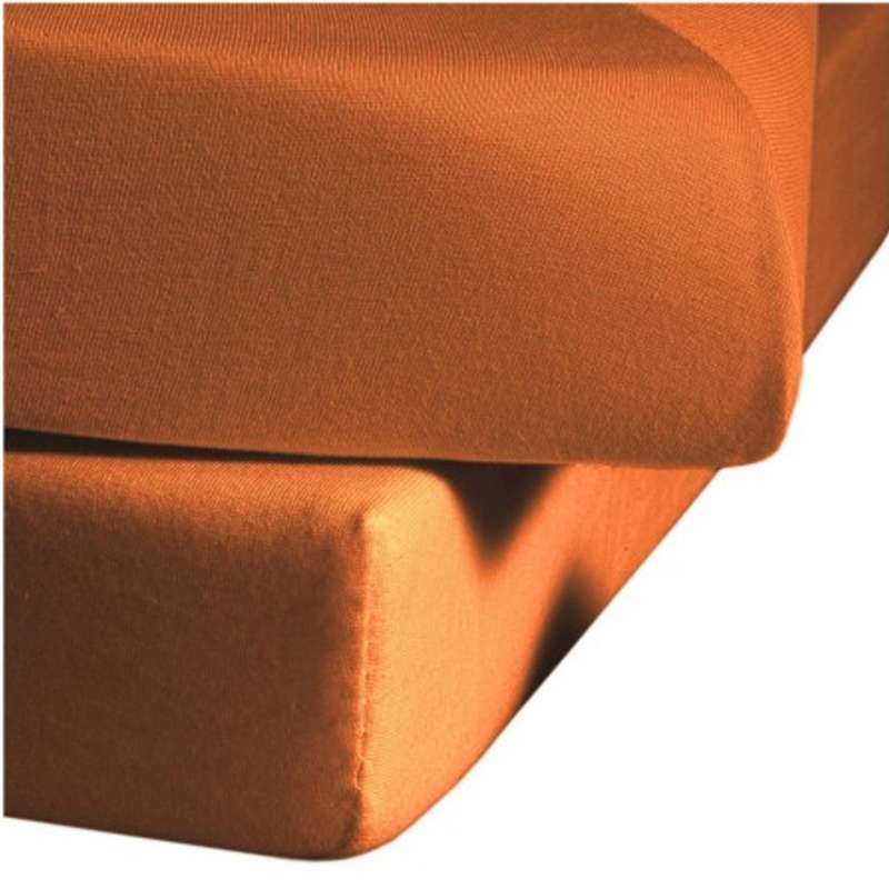 Fleuresse Mako-Jersey-Spannlaken Jenny C Farbe terra 5215 Größe 120x200 cm