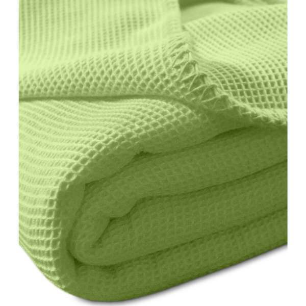 Kneer la Diva Pique Decke Qualität 91 Farbe apfel Größe 150x210 cm Kuscheldecke