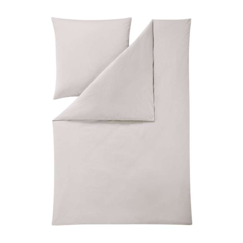 Estella Mako-Interlock-Jersey-Bettwäsche Takoma Größe 155x220+80x80 cm, silber