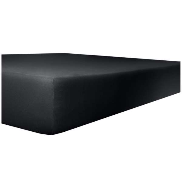 Kneer Exclusiv Stretch Spannbetttuch für hohe Matratzen & Wasserbetten Qualität 93 Farbe onyx