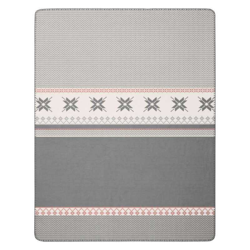 Biederlack Wohndecke Alpine Collection Winterly Größe 150x200 cm grau Plaid