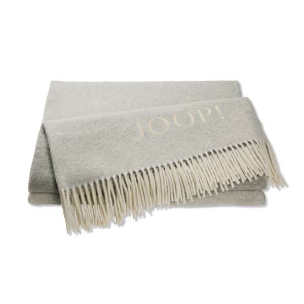 JOOP Wohndecke Fine Doubelface Größe 130x180 cm Silber Natur