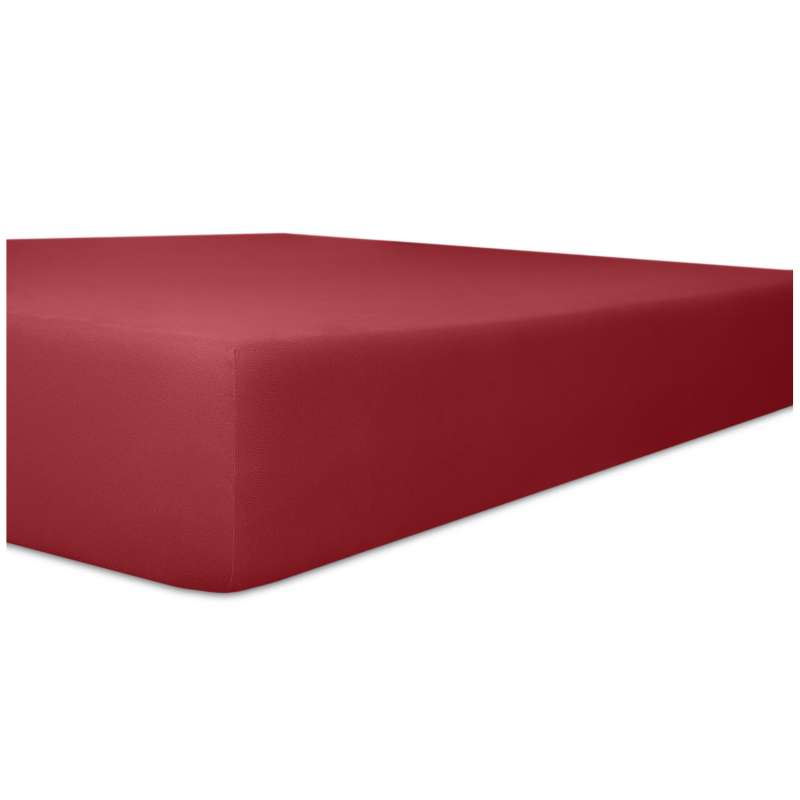 Kneer Flausch-Frottee Spannbetttuch für Matratzen bis 22 cm Höhe Qualität 10 Farbe karmin