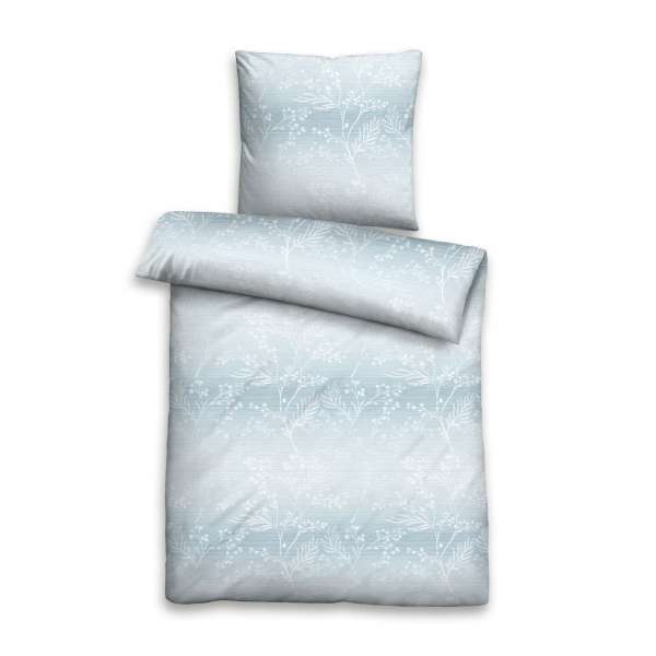 Biberna Mako Satin Bettwäsche 636031-222 Größe 135x200 cm mint