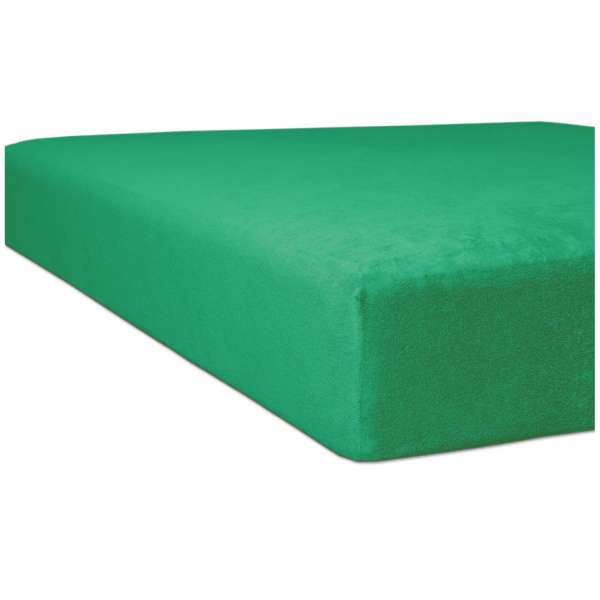 Kneer Flausch-Biber Spannbetttuch für Matratzen bis 22 cm Höhe Qualität 80 Farbe smaragd