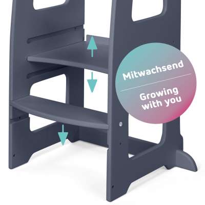 Vorschau: babybay Lernturm Littlefoot, schiefergrau lackiert Vorschau: babybay Lernturm Littlefoot, schiefergrau lackiert